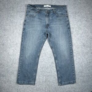 Signature Levi Straus denim jeans mens 36x30(36x27) Blue S61 Relaxed Fit